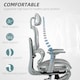 image 4 of HOMCOM Ergonomic Office Chair Swivel Computer Chair with 3D Armrest Grey