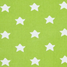 Homescapes Pure Cotton Stars Green Fabric 150cm Wide | Green | 150cm(60") wide, sold per metre length