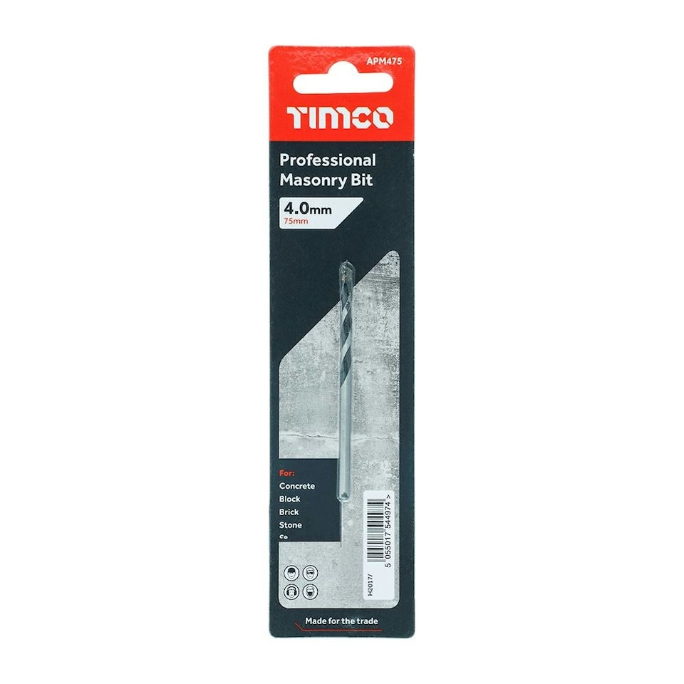 image 1 of Timco - Professional Masonry Bit (Size 4.0 x 75 - 1 Each)