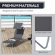 image 6 of Outsunny Folding Chair Sun Lounger Recliner Seat Sunshade Garden Outdoor Grey