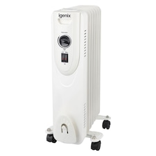 Igenix IGHO02615W 1.5kW Oil Filled Radiator 7 Fins, Portable Design, Adjustable Heat, 1.4m Cable White