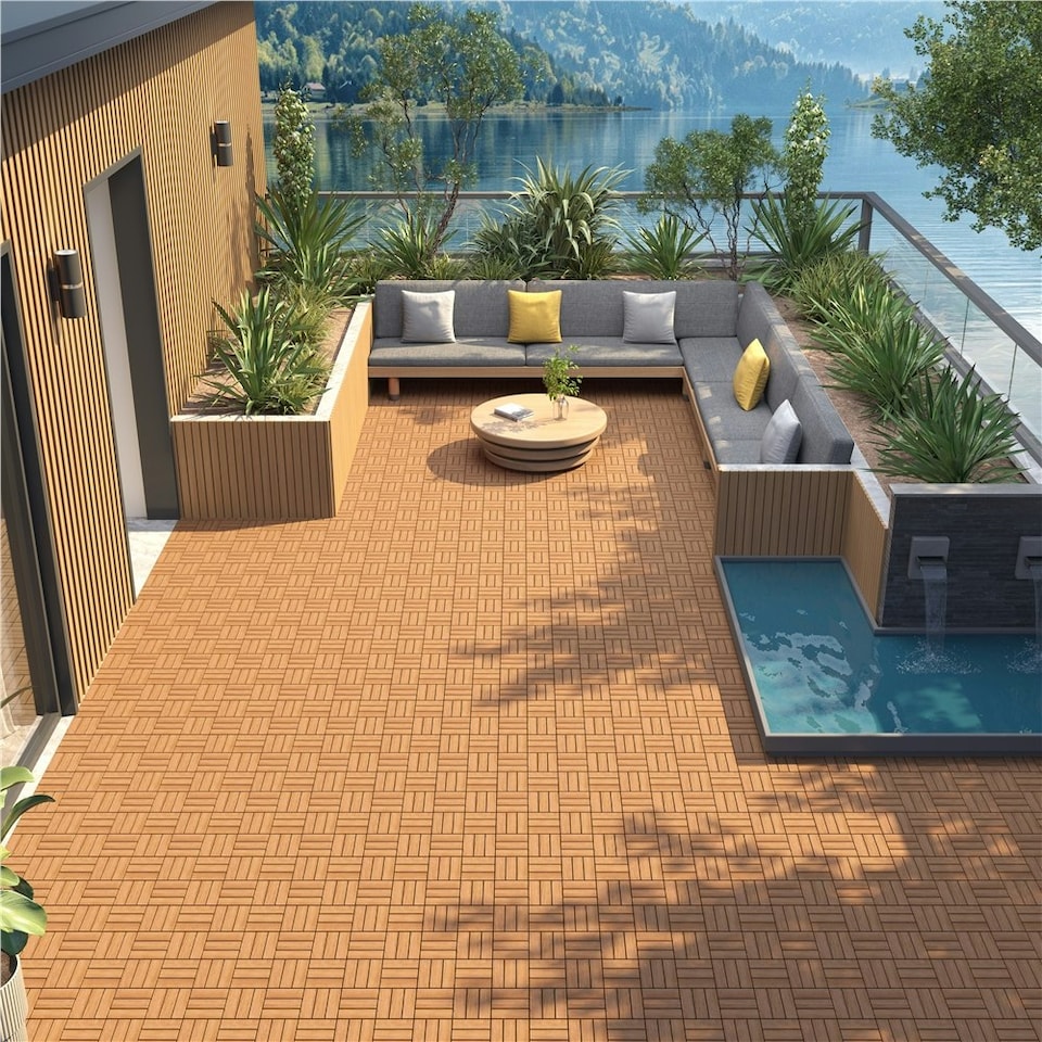 image 1 of Yaheetech Pack of 27 Interlocking Deck Tiles