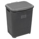 image 1 of 45L Violetta Laundry Basket Hamper w/ Handles & Lid | Grey | 1