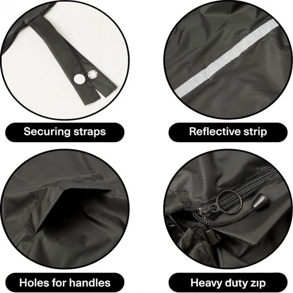 image 1 of Wheelchair Waterproof Poncho Rain Cover With Hood