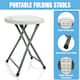image 3 of 2x Bar Stool Folding Flat Solid Plastic Metal Frame Seat Breakfast Camping Stool