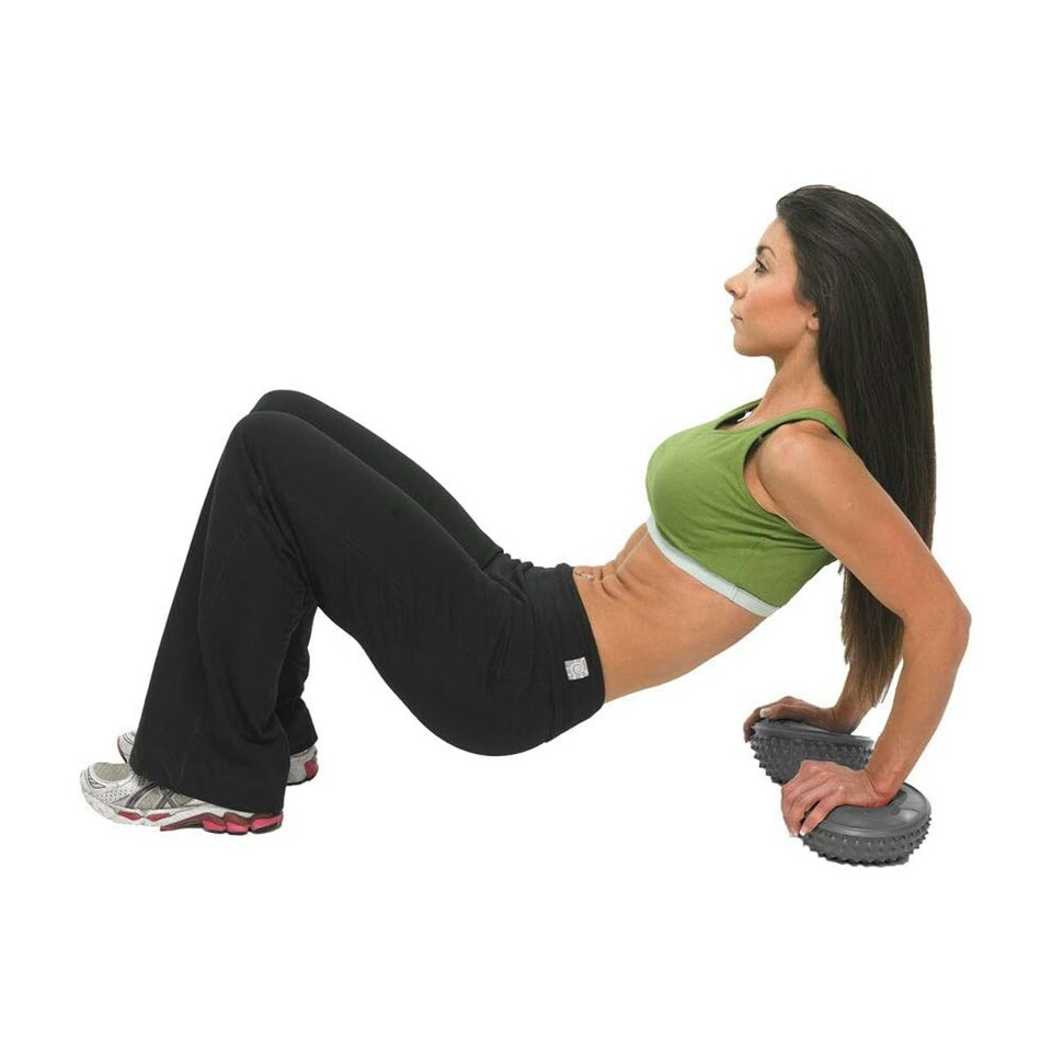 image 1 of Fitness Mad POD Dome Wobble Board (Pack of 2) - Grey - One Size