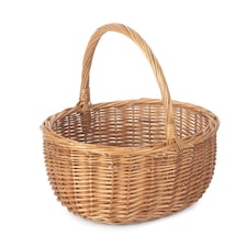 Basket Double Steamed Oval Shopping Basket | Brown | Brown | S