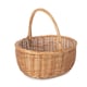 image 1 of Basket Double Steamed Oval Shopping Basket | Brown | Brown | S