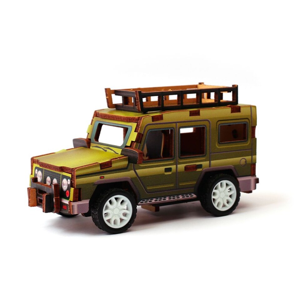 image 1 of Build Your Own Jeep Wooden 3D Model - actually drives!