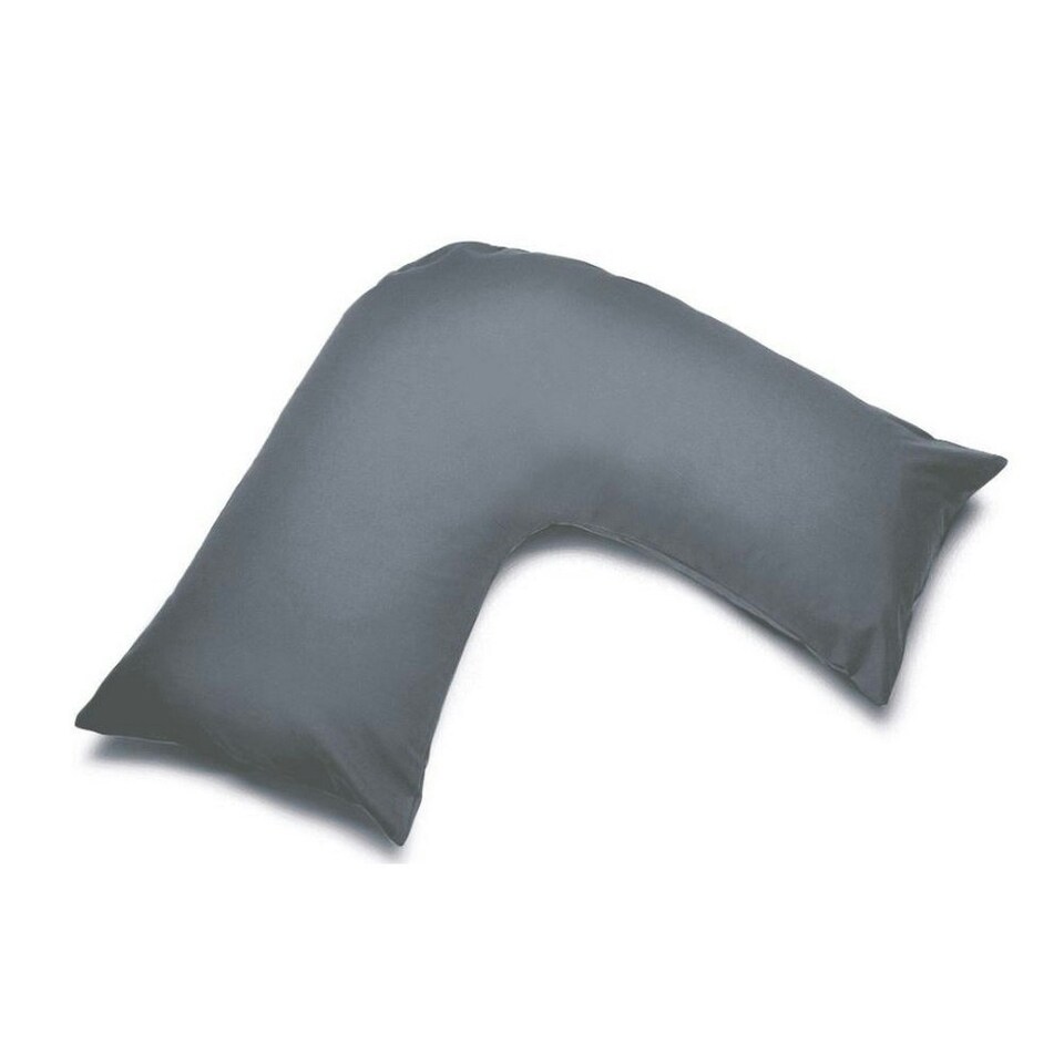 Belledorm Easycare Percale V-Shaped Orthopaedic Pillowcase - Grey - One Size