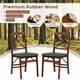 image 3 of COSTWAY Set of 2 Folding Chair Padded Kitchen Dining Seat Brown