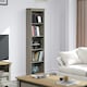 image 1 of Core Products Premium Corona Grey Tall Narrow Bookcase, Grey Wax & Antique Wax Top H176.0cm x W46.0cm x D20.0cm Grey