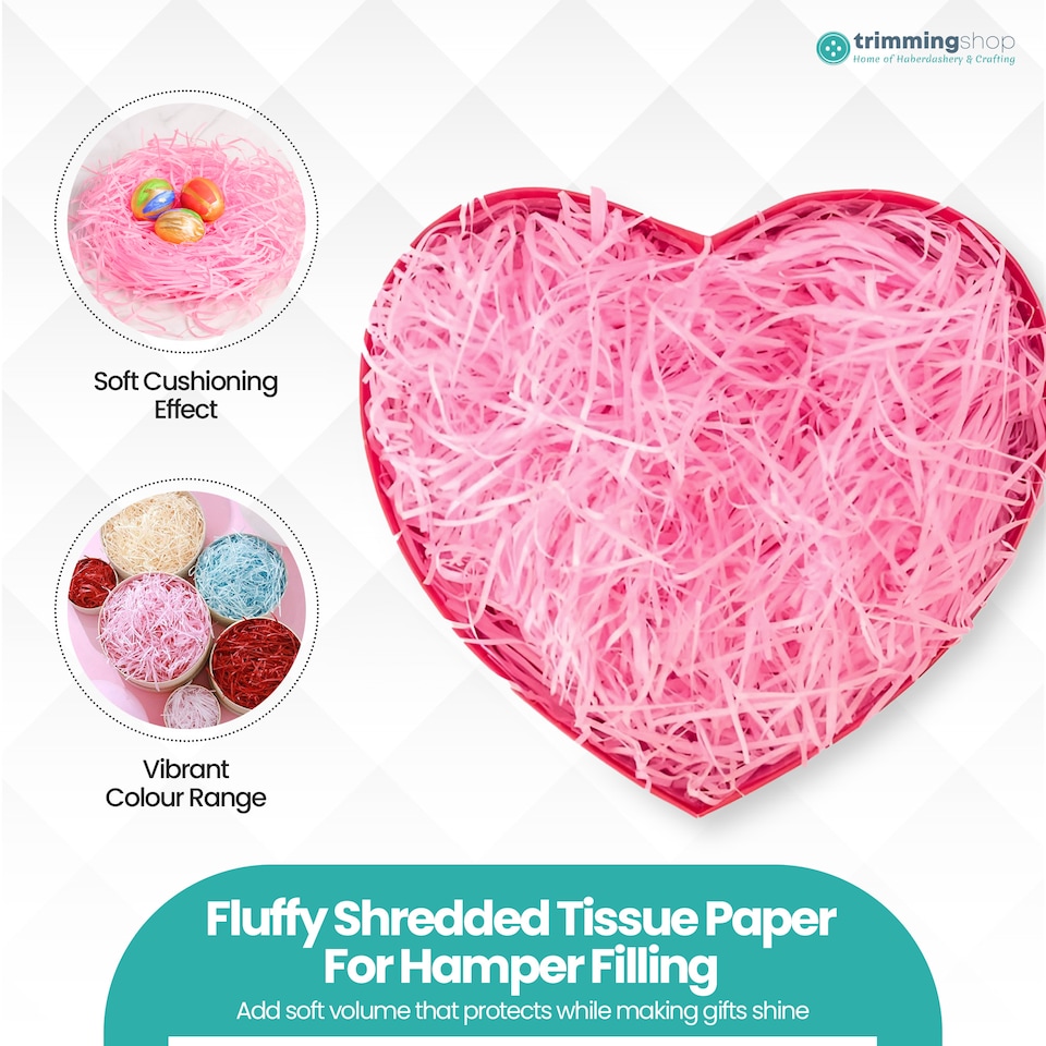 image 1 of Shredded Tissue Paper, Decorative Gift Packaging Hamper Filler - 500G
