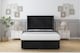 image 1 of Sloomy Hargrave Black Naples Ottoman Bed Base With 54" Wingback Headboard 6' Super King | Black | Black | Super King | 1
