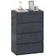 image 1 of HOMCOM Chest of Drawers, Modern 4 Drawer Dresser with Soft Closing Mechanism for Bedroom, High Gloss Grey