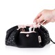 image 2 of Minky Scrunchie Beauty Bag – Black & Pink