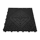 image 2 of Modular Interlocking Ribbed Garage Vented Floor Tiles - Black
