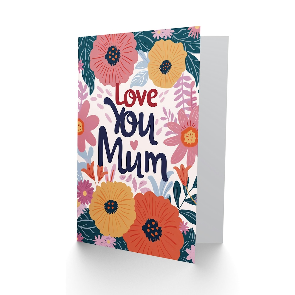 image 1 of Mothers Day Card Love You Petunia Floral Flowers Mum Card