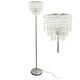 image 1 of Chrome and Acrylic Crystal Jewelled Floor Lamp | Chrome | Clear | Small | 1