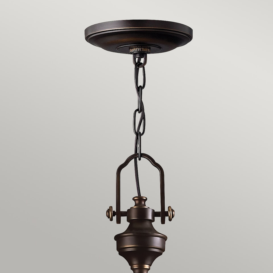image 1 of Mayflower 3 Light Ceiling Pendant Bronze, E27