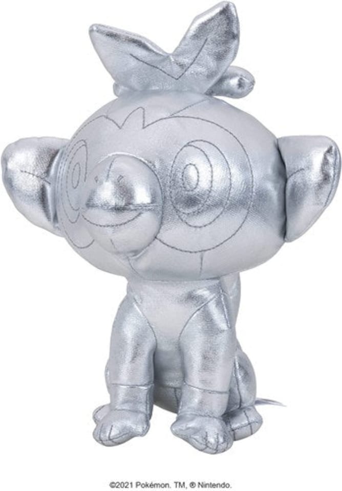 image 1 of Pokémon 25th Anniversary 8 Inch Plush Silver & Grookey