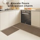 image 3 of Marlow 2PC Kitchen Mat Brown Non-Slip Woven Rubber Absorbent Floor Runner | Brown | Brown | One Size