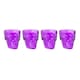 image 1 of Purple Skull Shaped Reusable Plastic Shot Glasses - Pack of 4