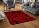 image 2 of Red Leopard Print Rug | Multi