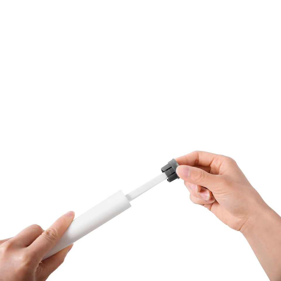 image 1 of Nicoman Squircle White Toilet Brush & Holder With Silicone Head