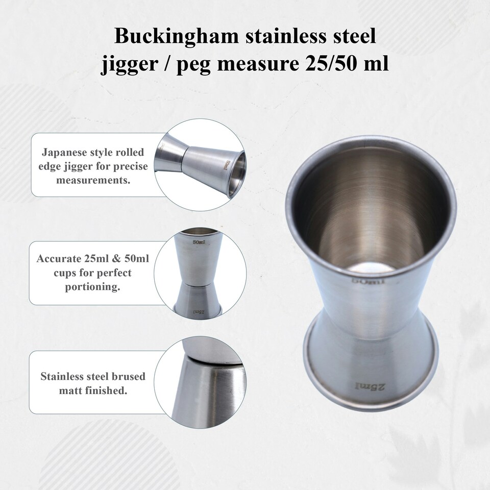 image 1 of Buckingham Stainless Steel Professional 3 pc Cocktail Shaker Set , Matt Finish