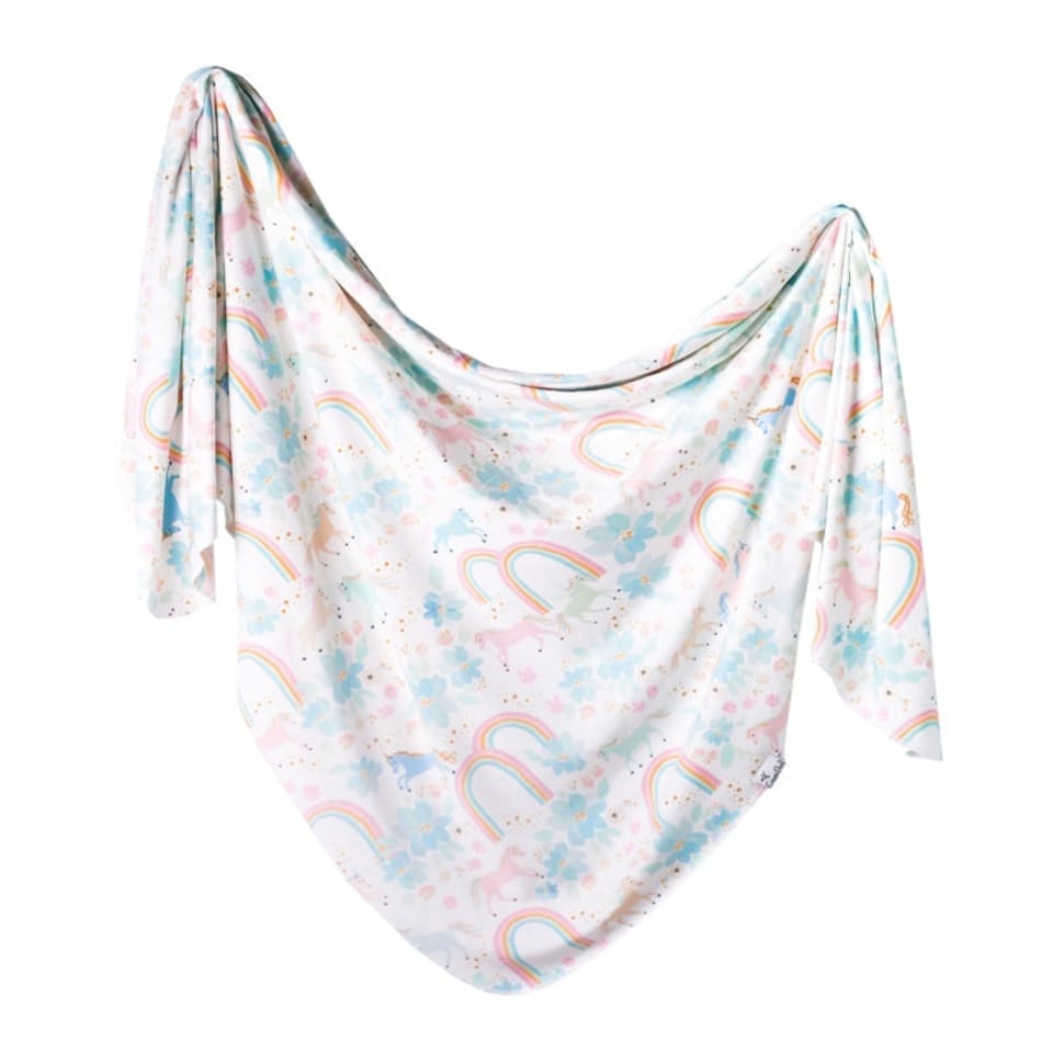 image 1 of Copper Pearl Knitted Swaddle Blanket Whimsy