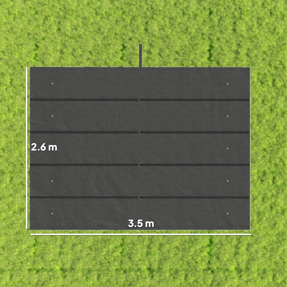 image 1 of Outsunny 3.5x2.6 m Pergola Cover Replacement for 4x3 m Frame, Dark Grey | Grey