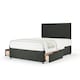 image 1 of Signature Platinum 2000 Pocket Sprung Charcoal Linen 2 Drawer Divan Set And Valencia Headboard Small Single