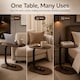 image 8 of MantraRaj Side Table for Sofa & Bed Small Snack Coffee Table Compact Couch Sofa Side Table Brown