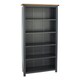 image 3 of Core Products Dunkeld Midnight Blue Tall Bookcase With Wooden Top, H180.0cm x W90.0cm x D30.0cm Blue