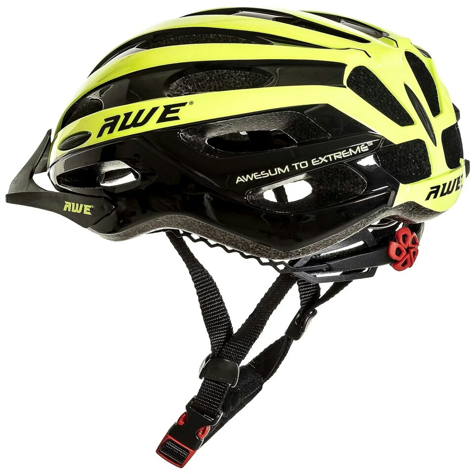 image 1 of AWE AweAir In Mould Adult Bike Helmet Medium 55-58cm Black/Neon Crash Guarantee*