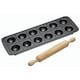 image 3 of 3pc Pasta Making Set with Yellow Stainless Steel Pasta Maker, Non-Stick Ravioli Mould and Rolling Pin