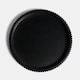 image 4 of OHS Ribbed Round Decorative Tray Table Organiser Countertop Storage | Black