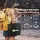 image 9 of Outsunny Waterproof Outdoor Rug W/ LED String Light, 182 x 274cm, Black & White Black | Black and Coffee