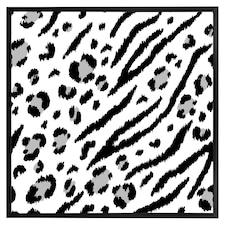 Zebra & leopard print (Picture Frame) Black | XL