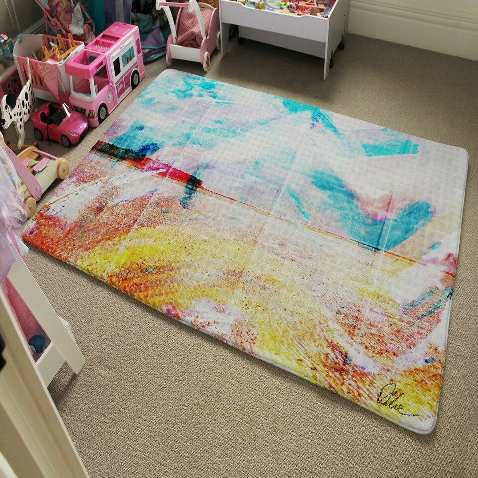 image 1 of beach view cliffs (Rug) Multi | Medium: 80x150cm