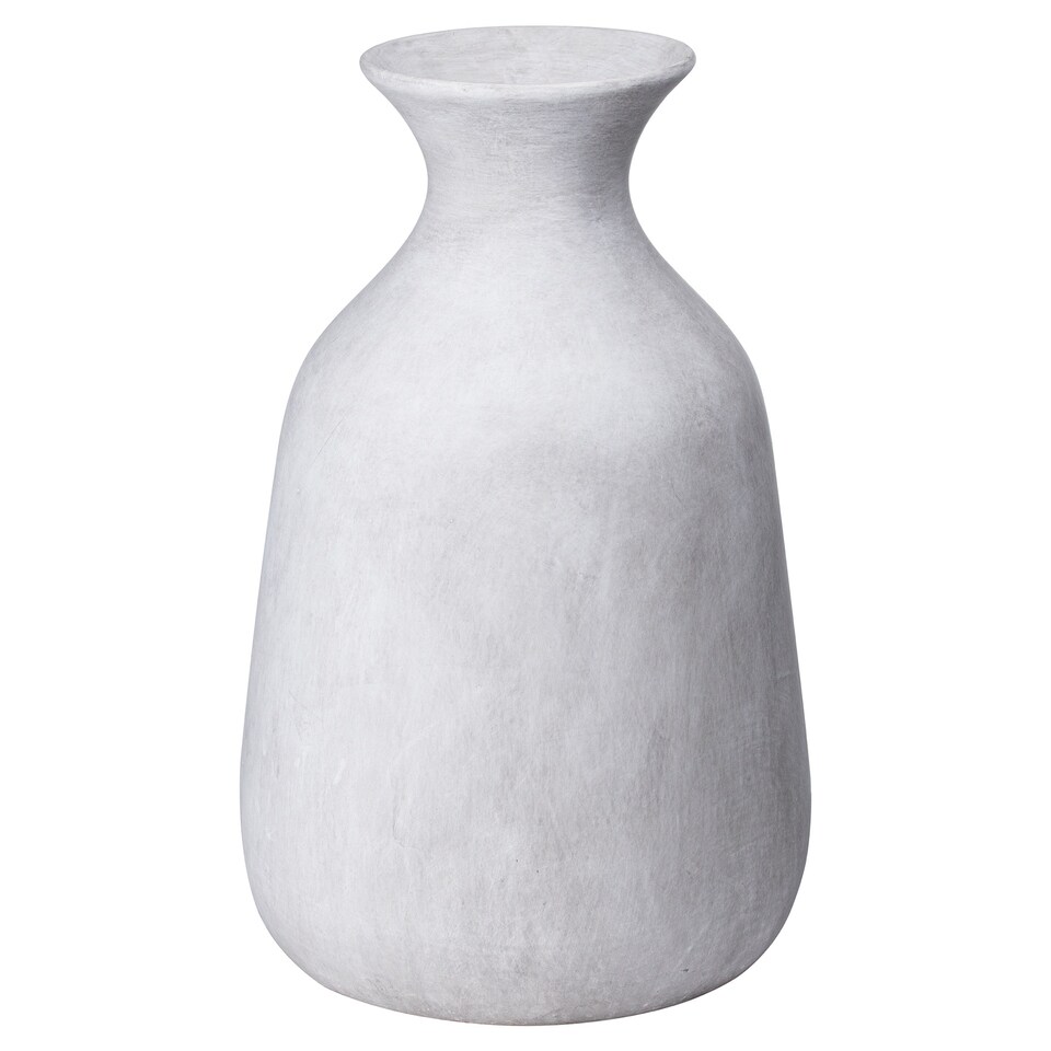 Hill Interiors Darcy Ople Stone Effect Vase | Grey | Stone | One Size | 1