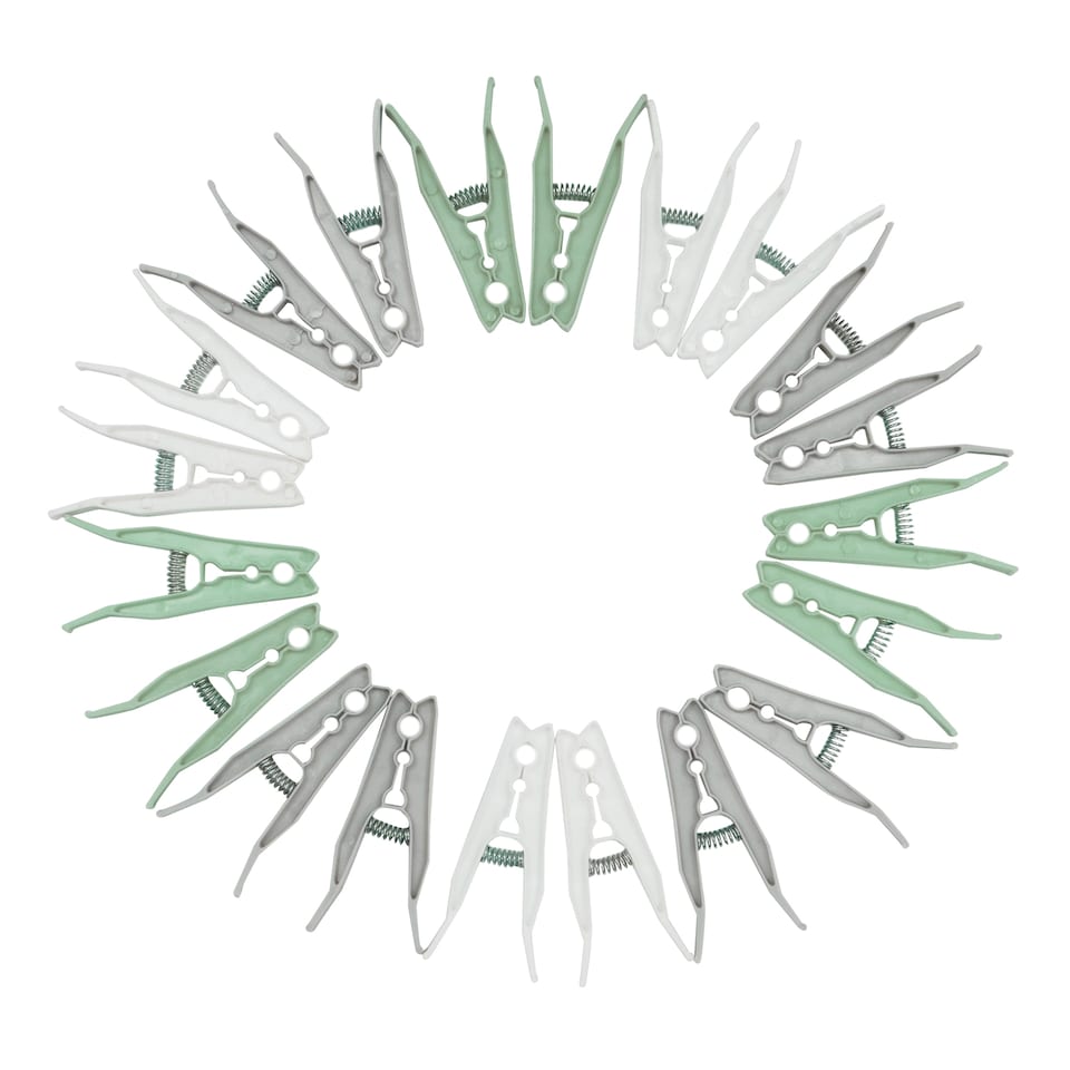 image 1 of JVL 144 Pack Large Plastic Clothes Pegs,  Assorted Colours