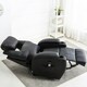 image 6 of Cinemo Dual Motor Rise Recliner Bonded Leather Heat & Massage Chair (Black)