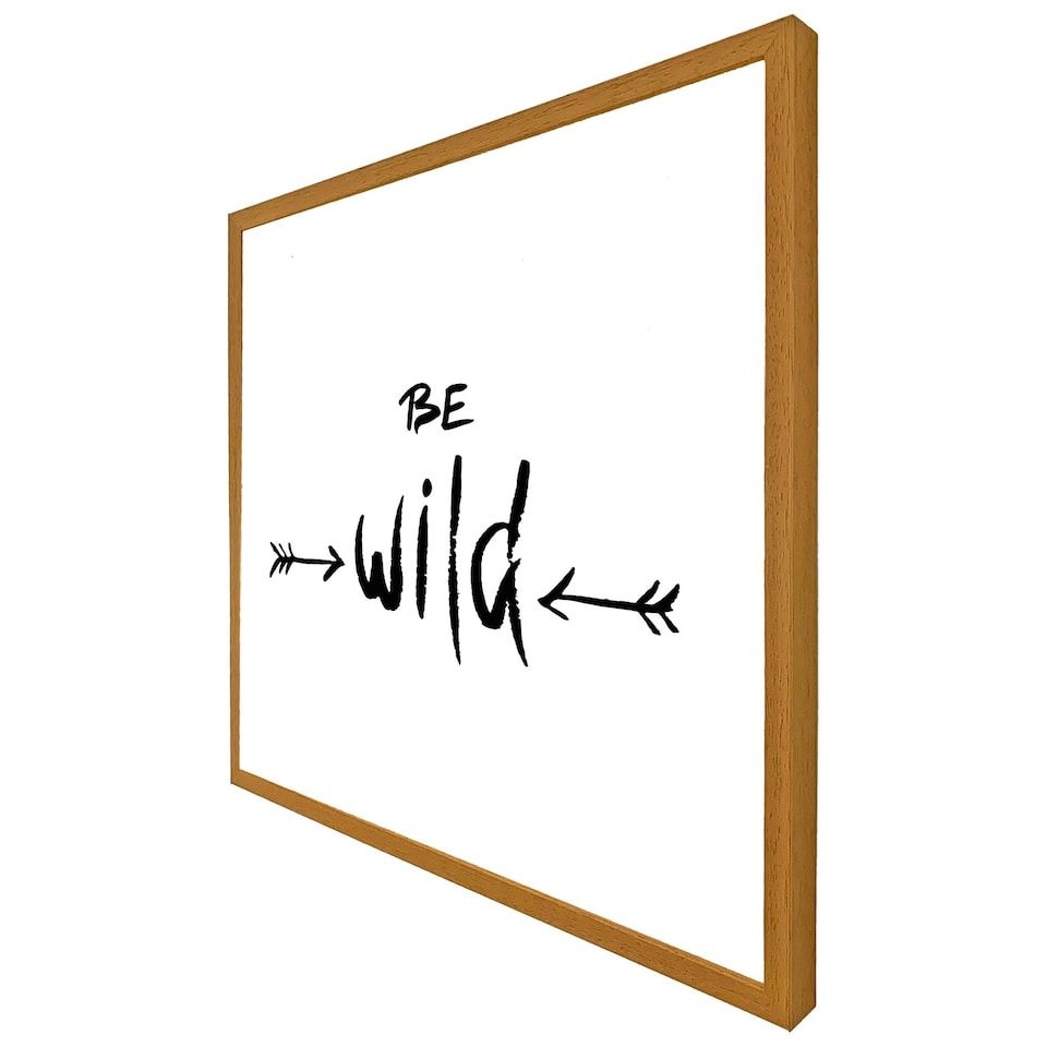 image 1 of Be wild. inspirational quote (Picture Frame) White | L