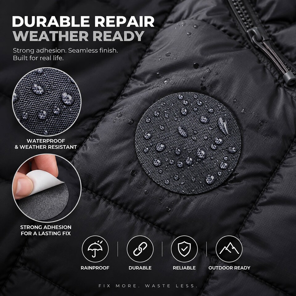 image 1 of aZengear Jacket Repair Patches for Tents, Gear - Waterproof, Self-Adhesive, Tear-Cold-Heat-Resistant