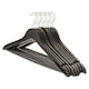 image 1 of Harbour Housewares Wooden Clothes Hanger - Black - Pack of 10