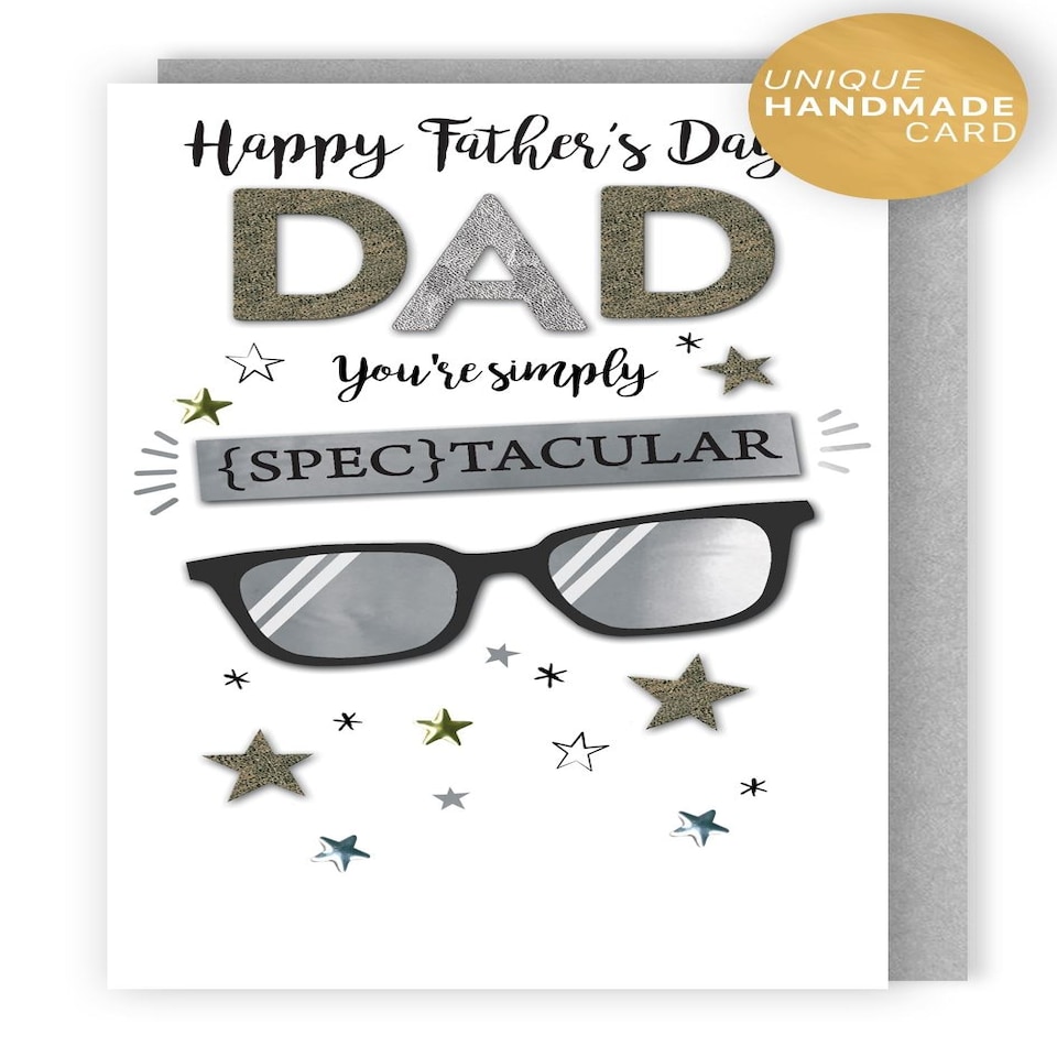 image 1 of Simply Spectacular Dad Embellished Hand-finished Father's Day Card