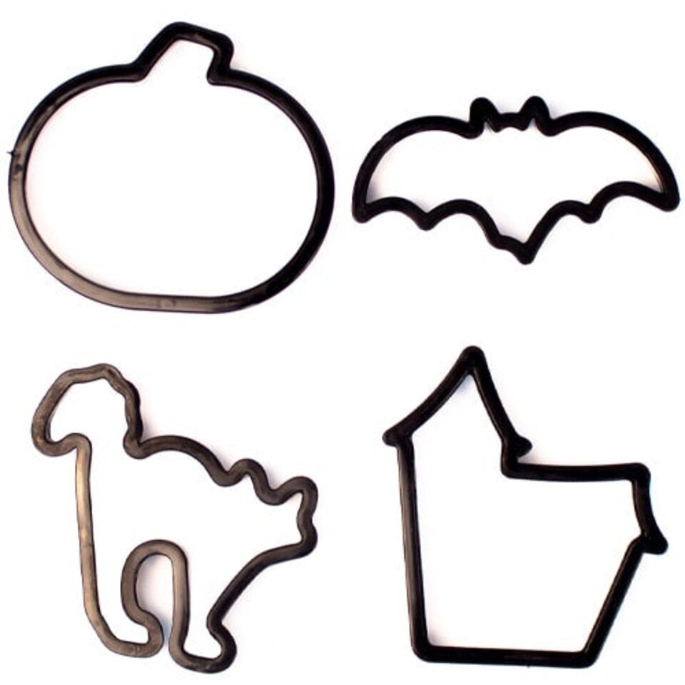image 1 of Assorted Halloween Plastic Cookie Cutters - Pack of 4