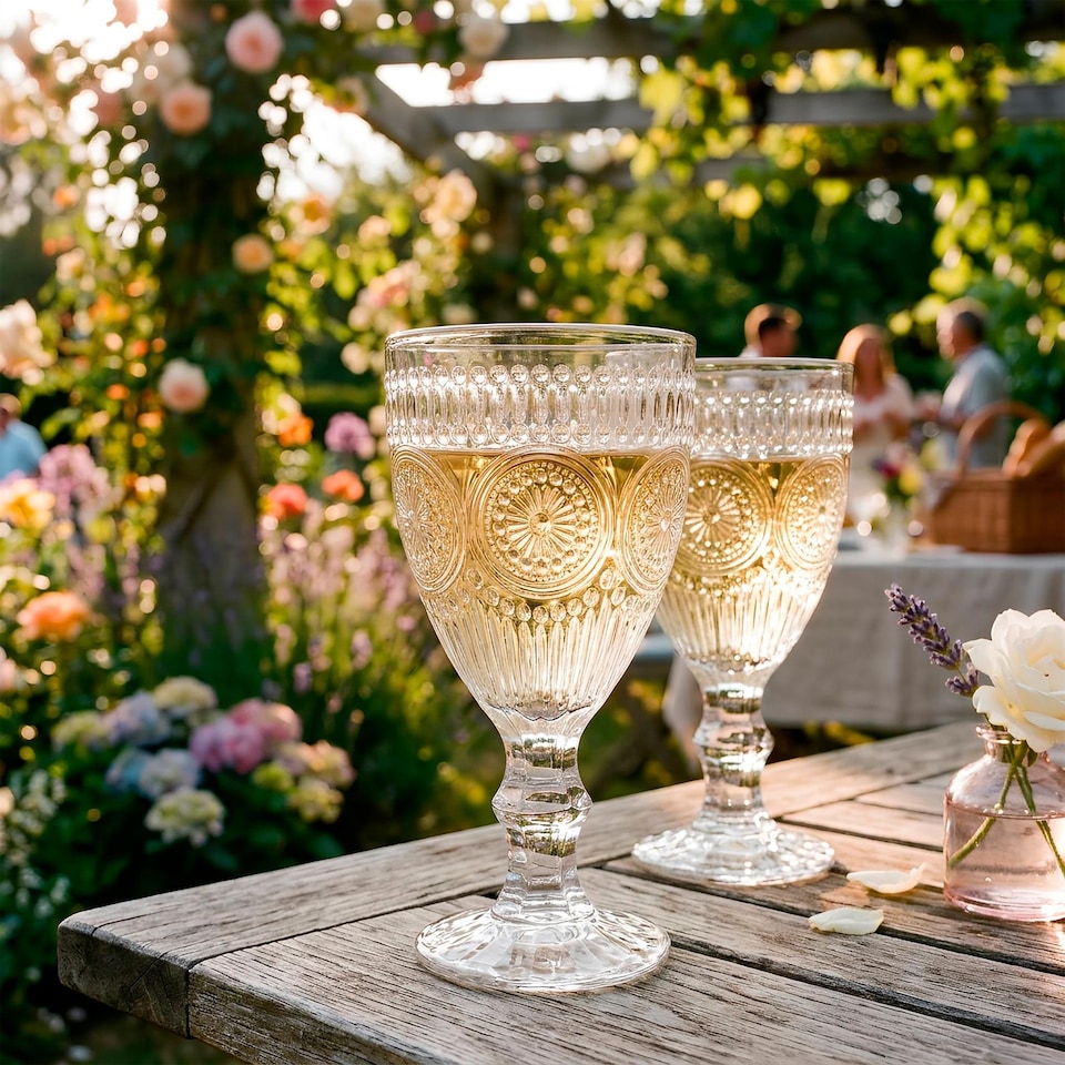 image 1 of Argon Tableware Amore Ribbed Wine Glasses - 310ml | Clear | Clear | 24